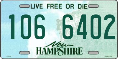 NH license plate 1066402