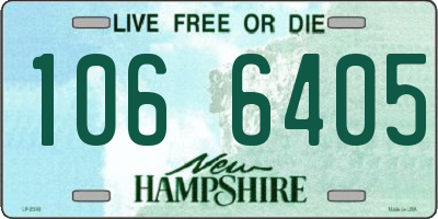 NH license plate 1066405
