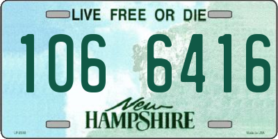 NH license plate 1066416