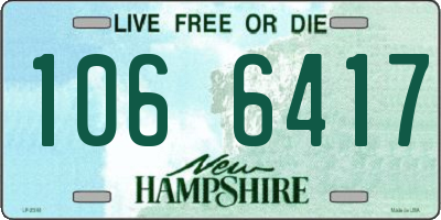 NH license plate 1066417