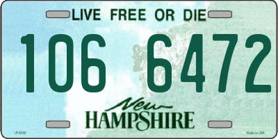 NH license plate 1066472