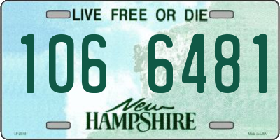 NH license plate 1066481