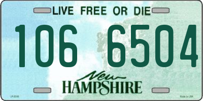 NH license plate 1066504