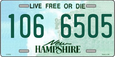 NH license plate 1066505