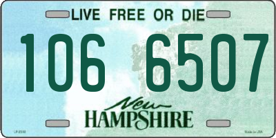 NH license plate 1066507