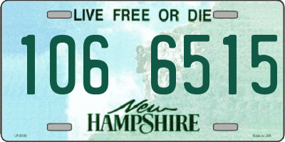 NH license plate 1066515