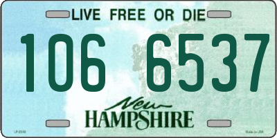 NH license plate 1066537