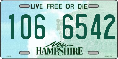 NH license plate 1066542