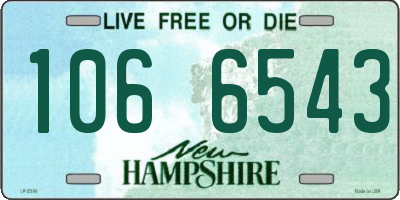 NH license plate 1066543