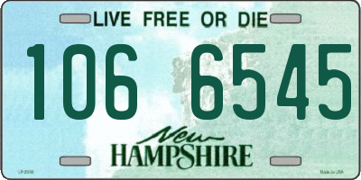 NH license plate 1066545