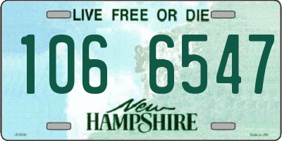 NH license plate 1066547