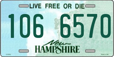 NH license plate 1066570