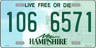 NH license plate 1066571