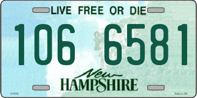 NH license plate 1066581