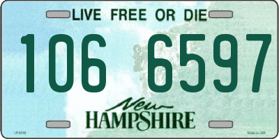 NH license plate 1066597
