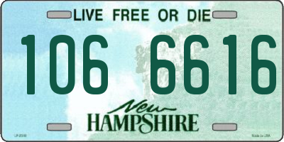NH license plate 1066616