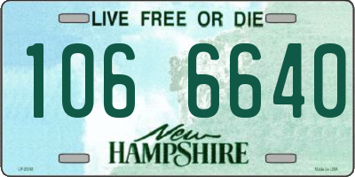 NH license plate 1066640