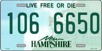 NH license plate 1066650