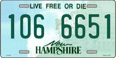 NH license plate 1066651
