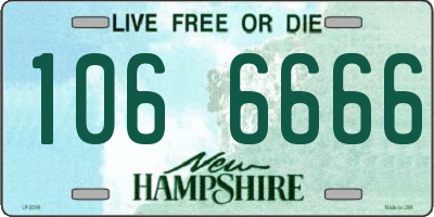 NH license plate 1066666