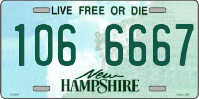 NH license plate 1066667