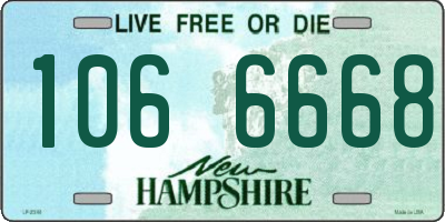 NH license plate 1066668