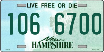 NH license plate 1066700