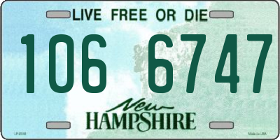 NH license plate 1066747