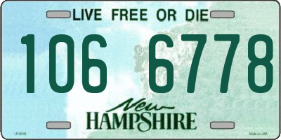 NH license plate 1066778