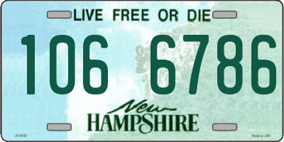 NH license plate 1066786
