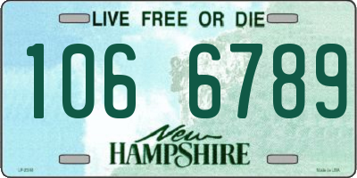 NH license plate 1066789