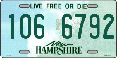 NH license plate 1066792