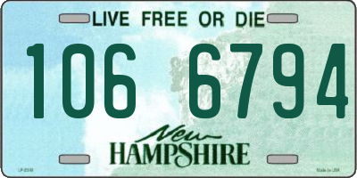 NH license plate 1066794