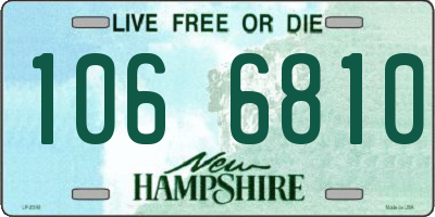 NH license plate 1066810
