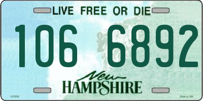 NH license plate 1066892