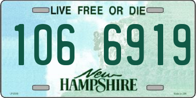 NH license plate 1066919