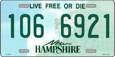 NH license plate 1066921