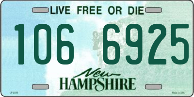 NH license plate 1066925