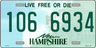 NH license plate 1066934