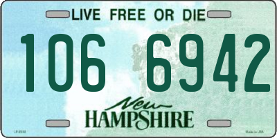 NH license plate 1066942