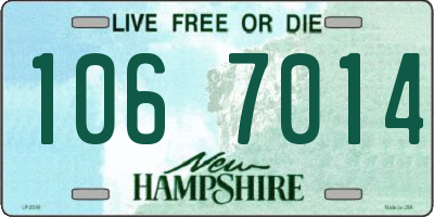 NH license plate 1067014