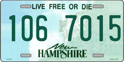 NH license plate 1067015