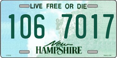 NH license plate 1067017