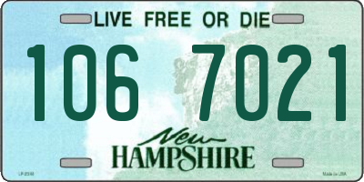 NH license plate 1067021