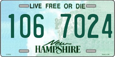 NH license plate 1067024