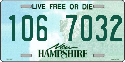 NH license plate 1067032