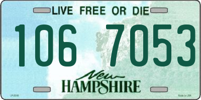 NH license plate 1067053
