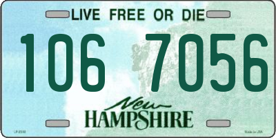 NH license plate 1067056