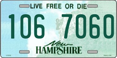 NH license plate 1067060