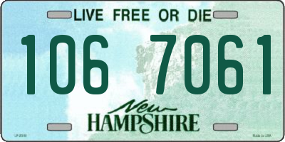 NH license plate 1067061